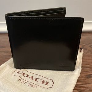 COACH Men’s Wallet - Black Leather (smooth) - Excellent PreOwned